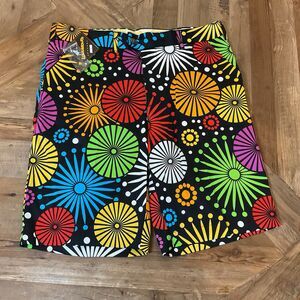 Men's LOUDMOUTH Ferris Wheel Pattern Multi-Color‎ Golf Shorts Size 34